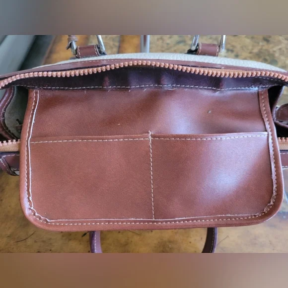 Dooney & Bourke Classic Two-Tone Leather Handbag - Picture 15 of 16